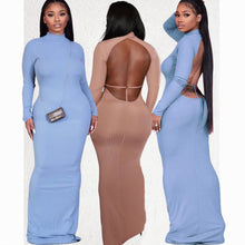 Load image into Gallery viewer, Peak a Boo back (long sleeve Dress)
