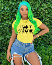 Load image into Gallery viewer, Summer I can&#39;t Breathe Letter Print Tshirt
