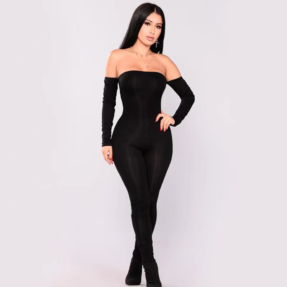 Off Shoulder Slash Sexy Jumpsuit