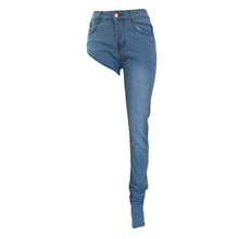 Load image into Gallery viewer, Hight Waist Denim Pants One Leg
