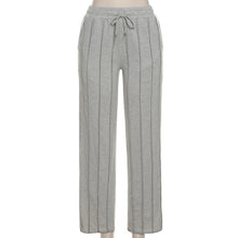 Load image into Gallery viewer, Hight Waist Striped Contrast Stitch Pants
