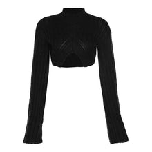 Load image into Gallery viewer, Long Sleeve Turtleneck Crop sweater
