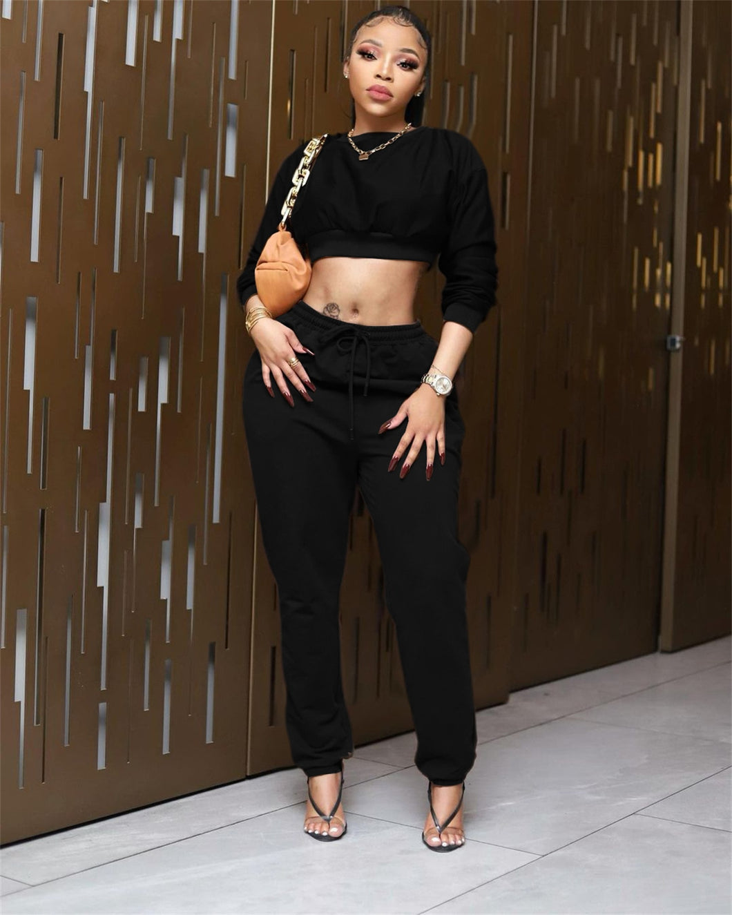 Crop Top Pants Set Tracksuit